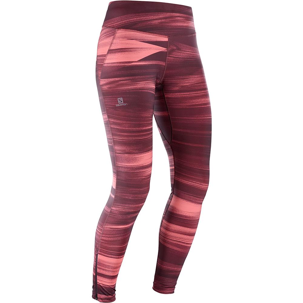 Salomon Leggings Dame Lilla - AGILE LONG W (GHTWC-2675)